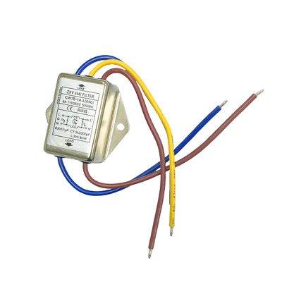 Buy EMI Filter CW1B-1A-L 6A Power Purification Lead Type Single Phase AC Power Filter online manufacture