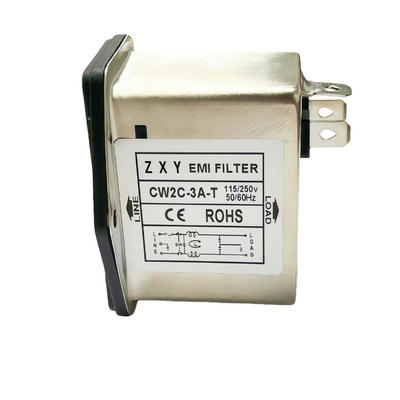 Buy CW2C-3A-T Socket Power Filter with Light Safety Switch Metal Case for EMI Filter online manufacture